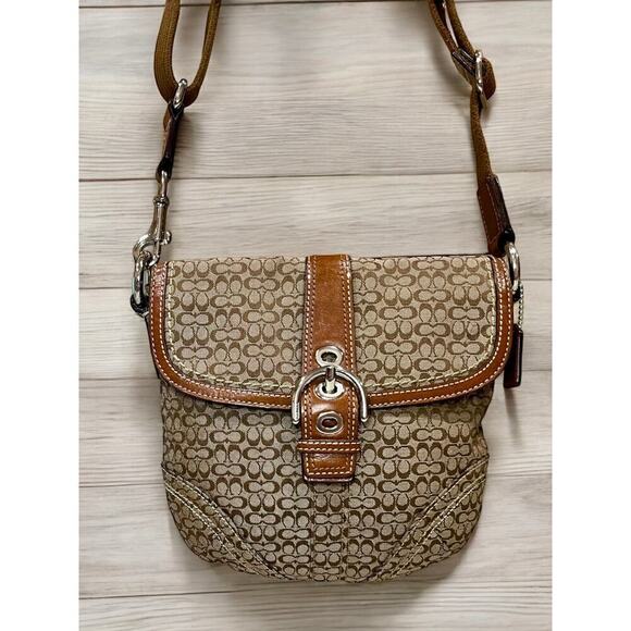 Y2K Coach Mini Signature Jacquard Convertible Bag - Picture 2 of 12